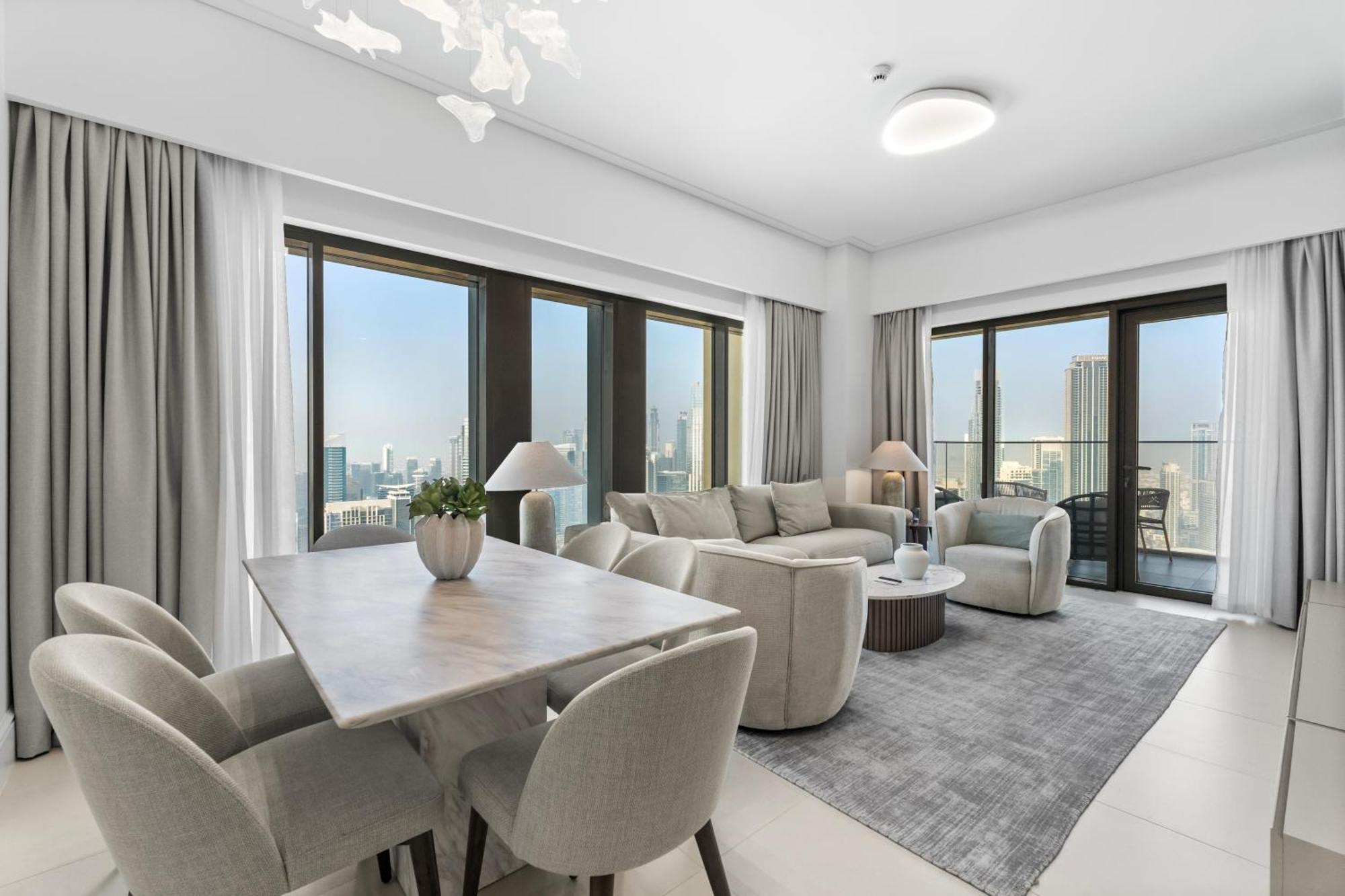 Full Fountain And Burj View - 3br Burj Royale Apartment *